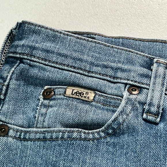 Lee Jeans Womens 16 Relaxed Straight Leg Blue Stretch Denim Casual Comfo… - Picture 6 of 9